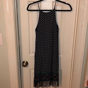 Navy patterned dress